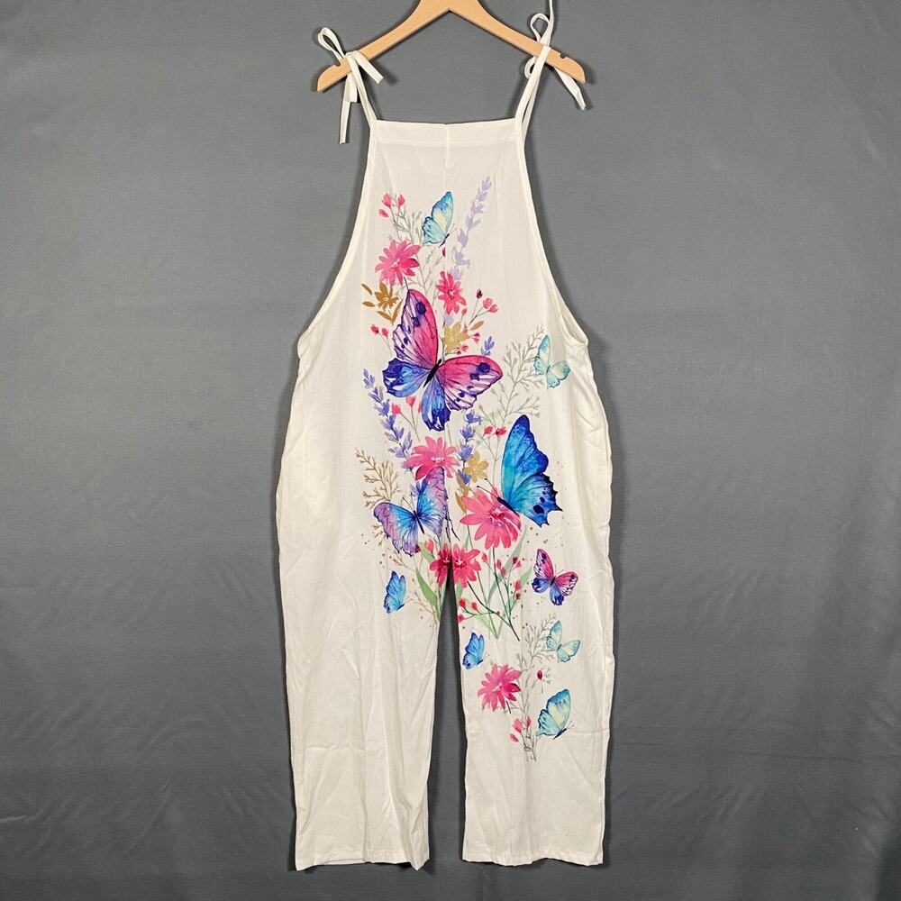 Susanny‎ Womens Butterfly Jumpsuit Size 14 Oversized Fairy Romper Overalls Boho - Picture 7 of 11